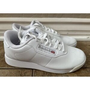 Reebok  Classic All White Leather Shoes Womens Size 5.5